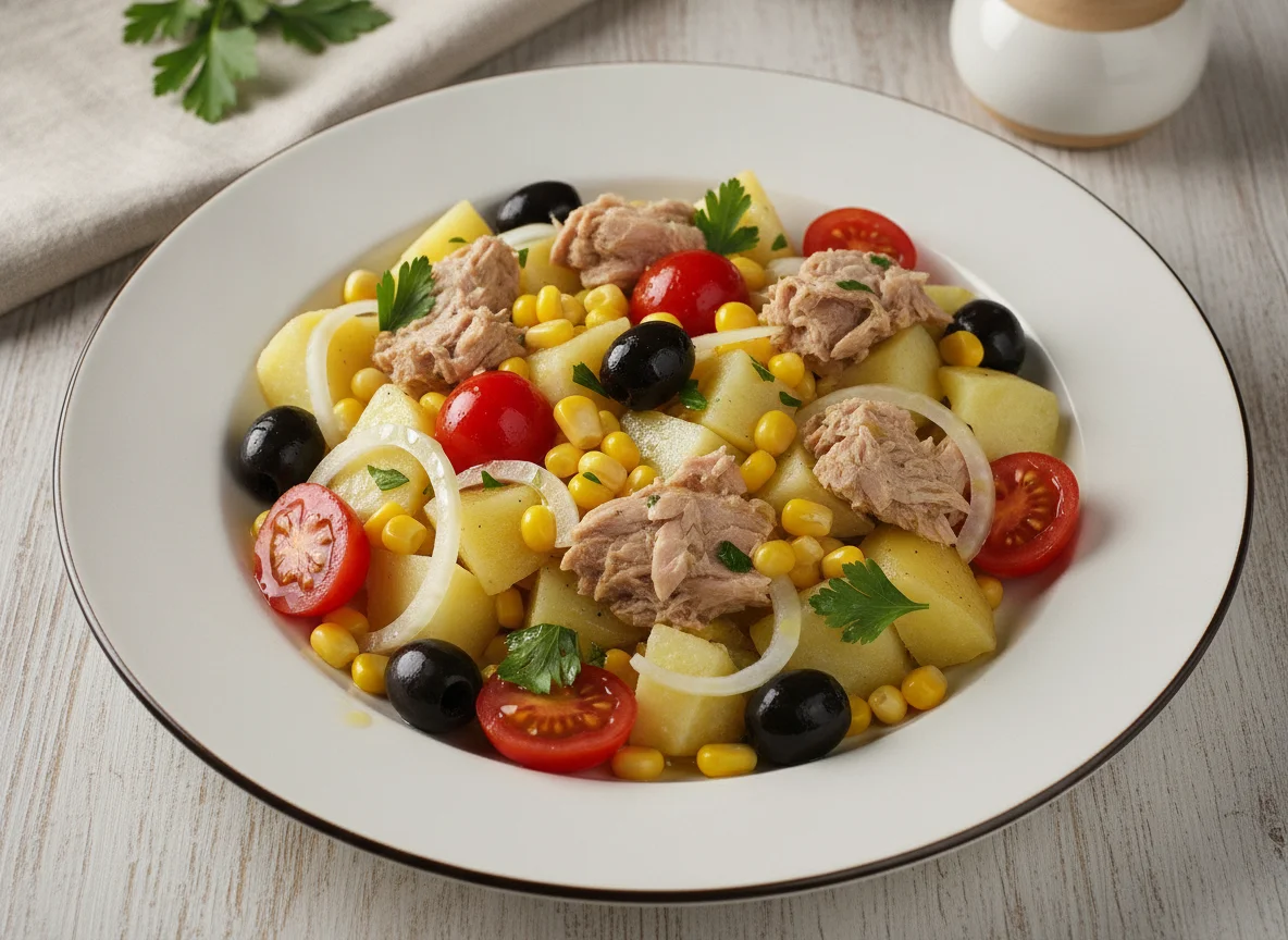 Ensalada campera con atún photo