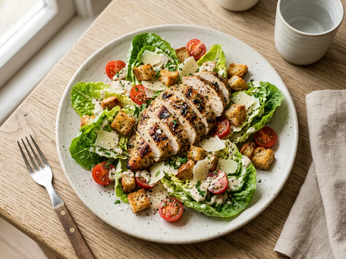 Ensalada César con pollo photo