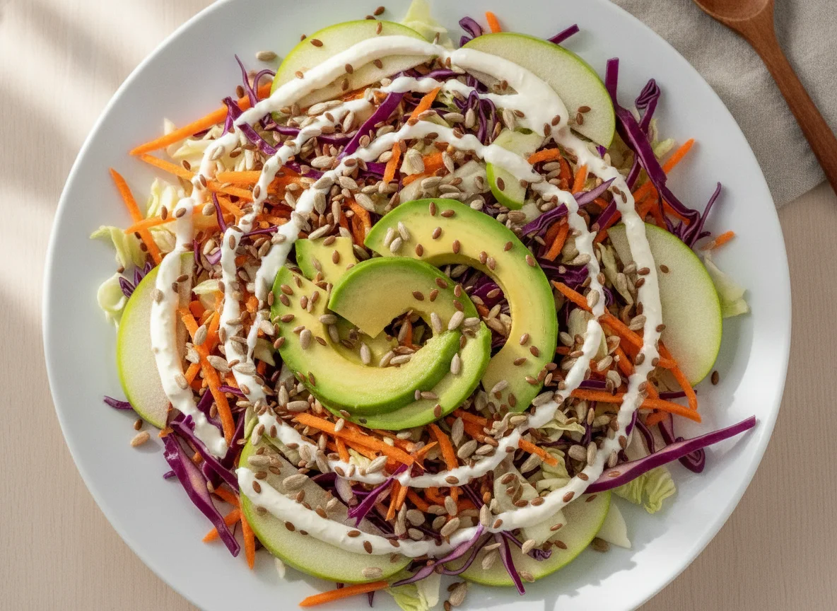 Ensalada completa con palta y semillas photo