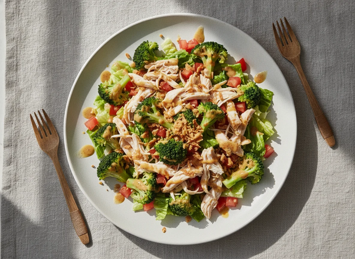 Ensalada con Brócoli y Pollo photo