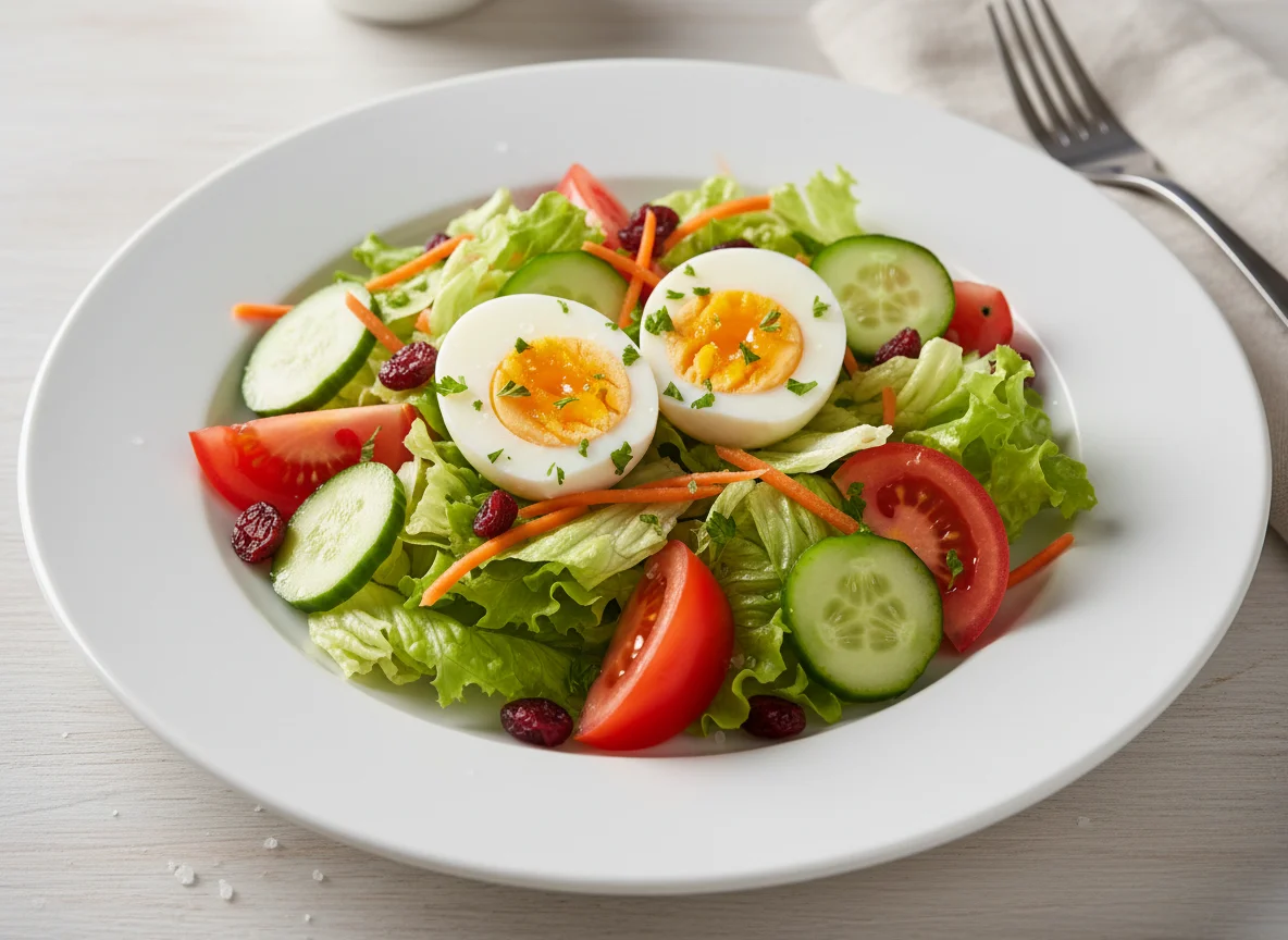 Ensalada con huevo cocido photo