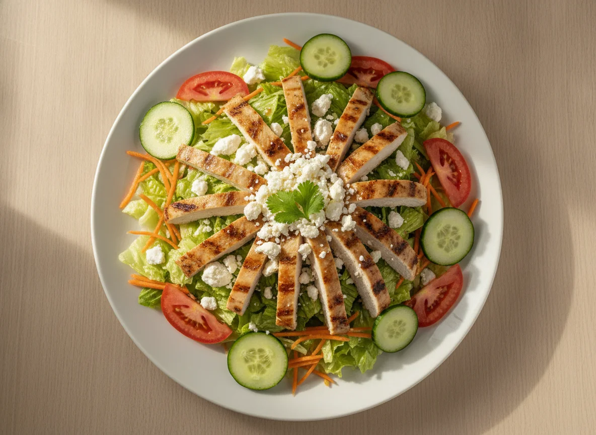 Ensalada con Pollo a la Parrilla y Queso Fresco photo