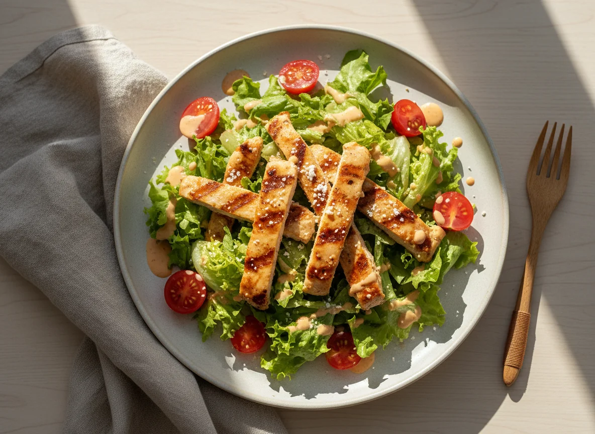 Ensalada con pollo asado photo