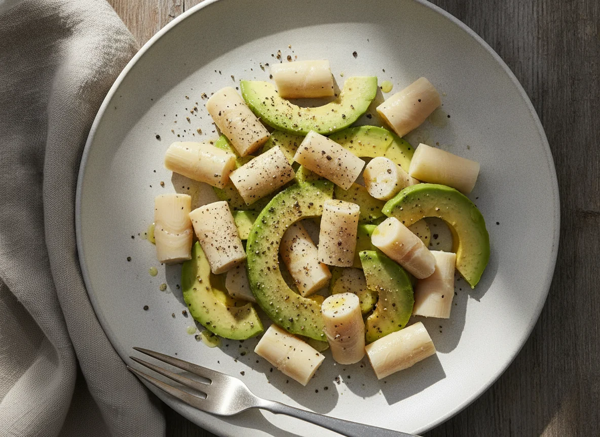 Ensalada de aguacate y palmitos photo