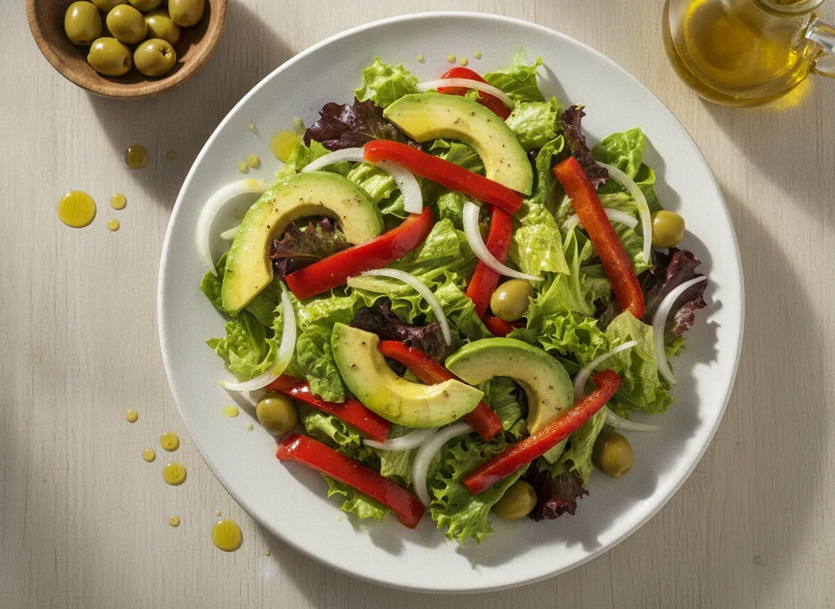 Ensalada de aguacate y pimientos photo