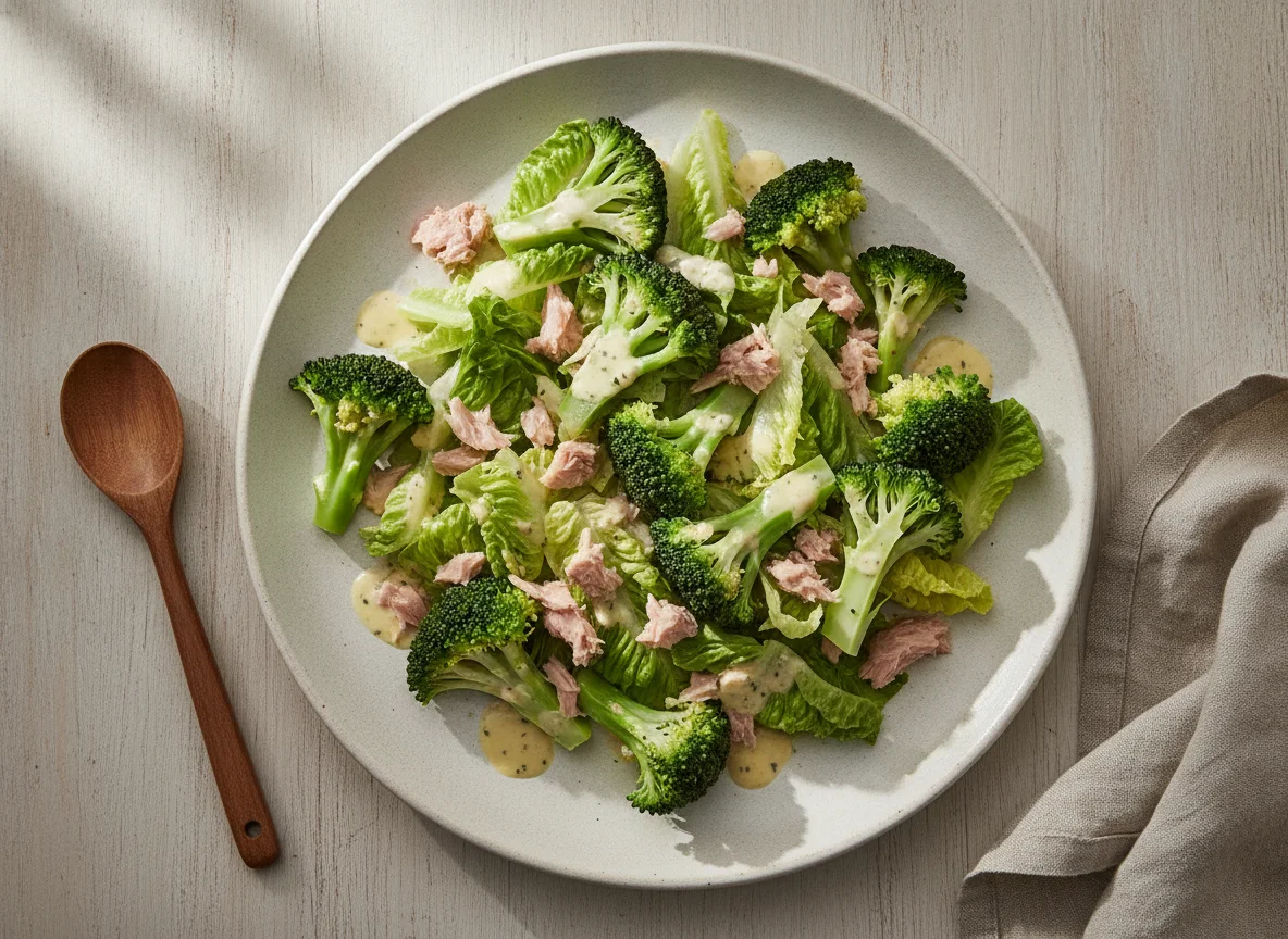 Ensalada de atún con brócoli photo