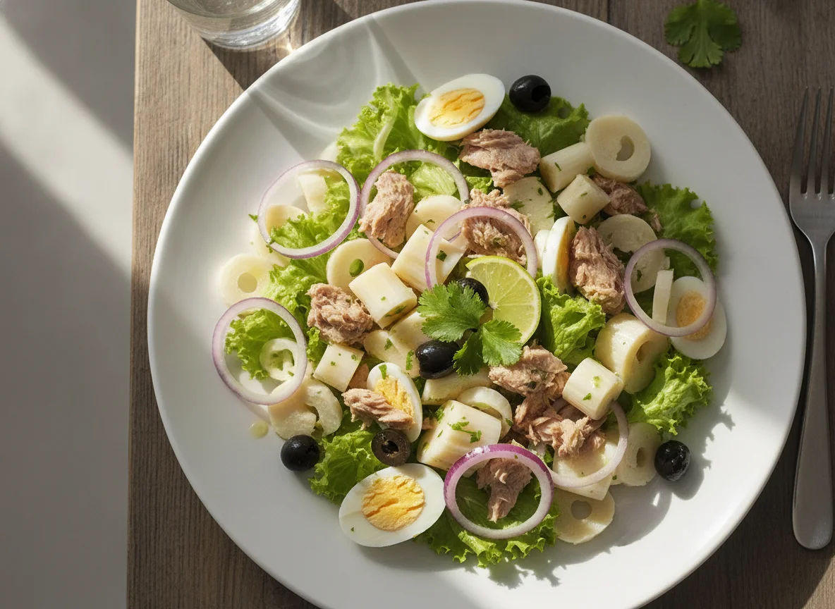 Ensalada de atún con palmitos photo