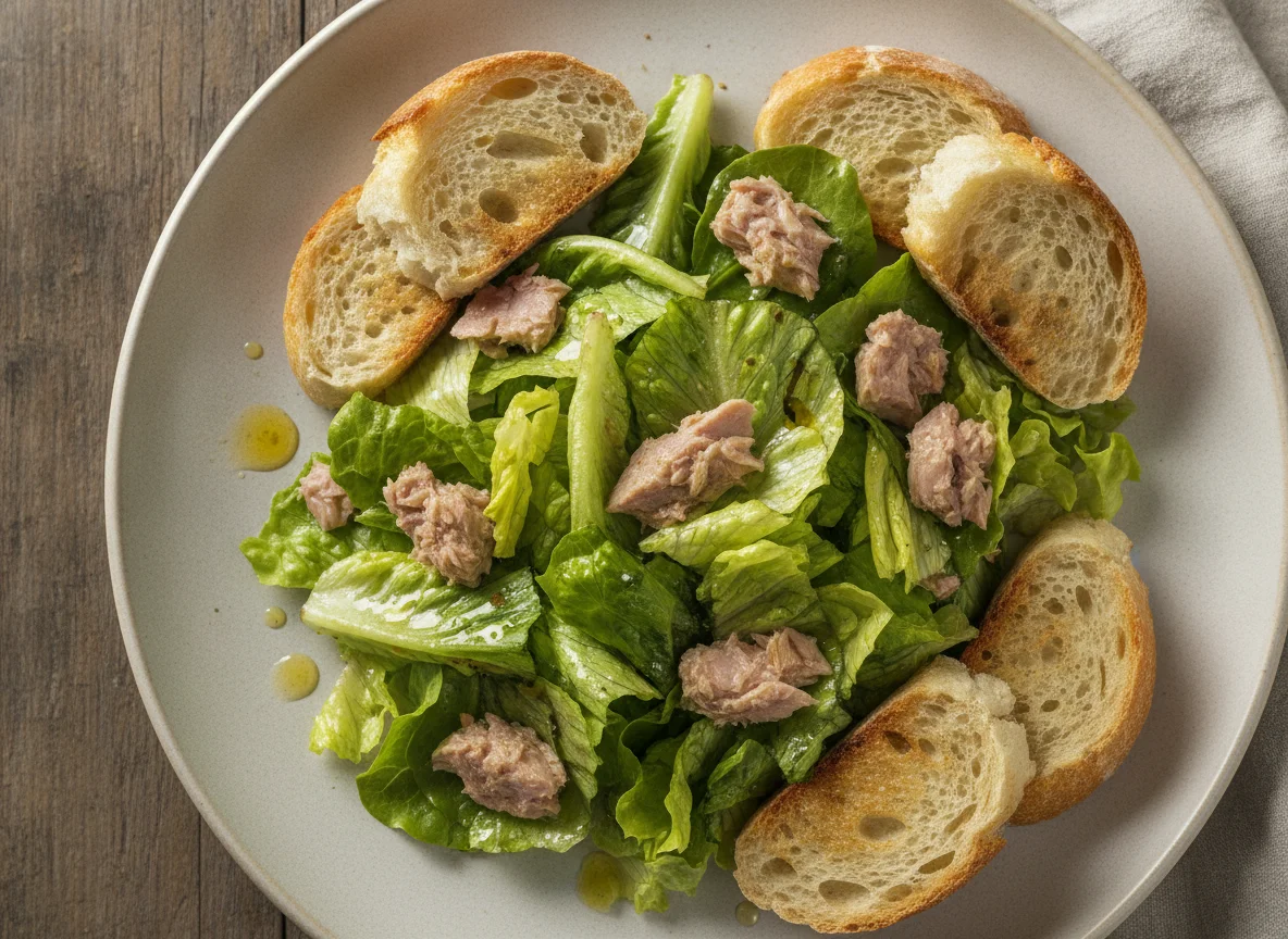 Ensalada de atún con pan photo