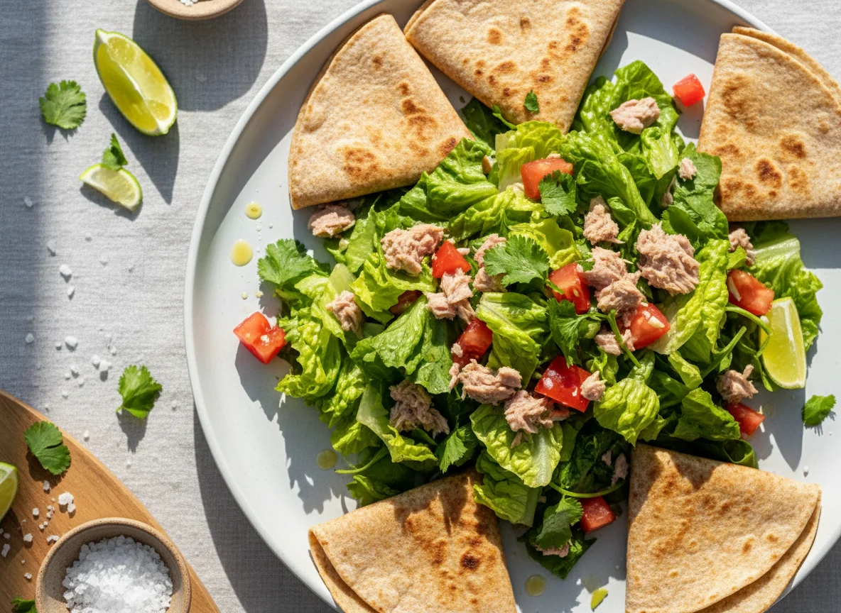 Ensalada de atún con tortilla photo