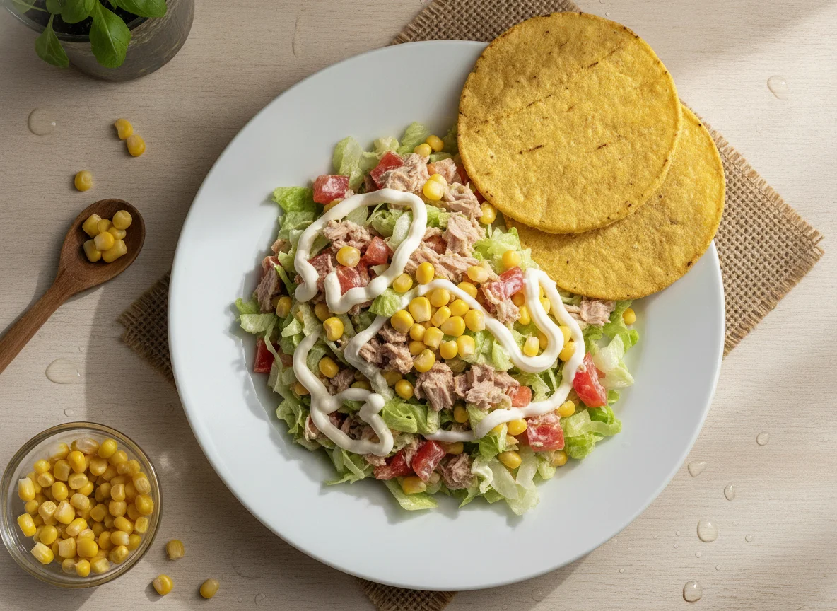 Ensalada de atún con tostada photo