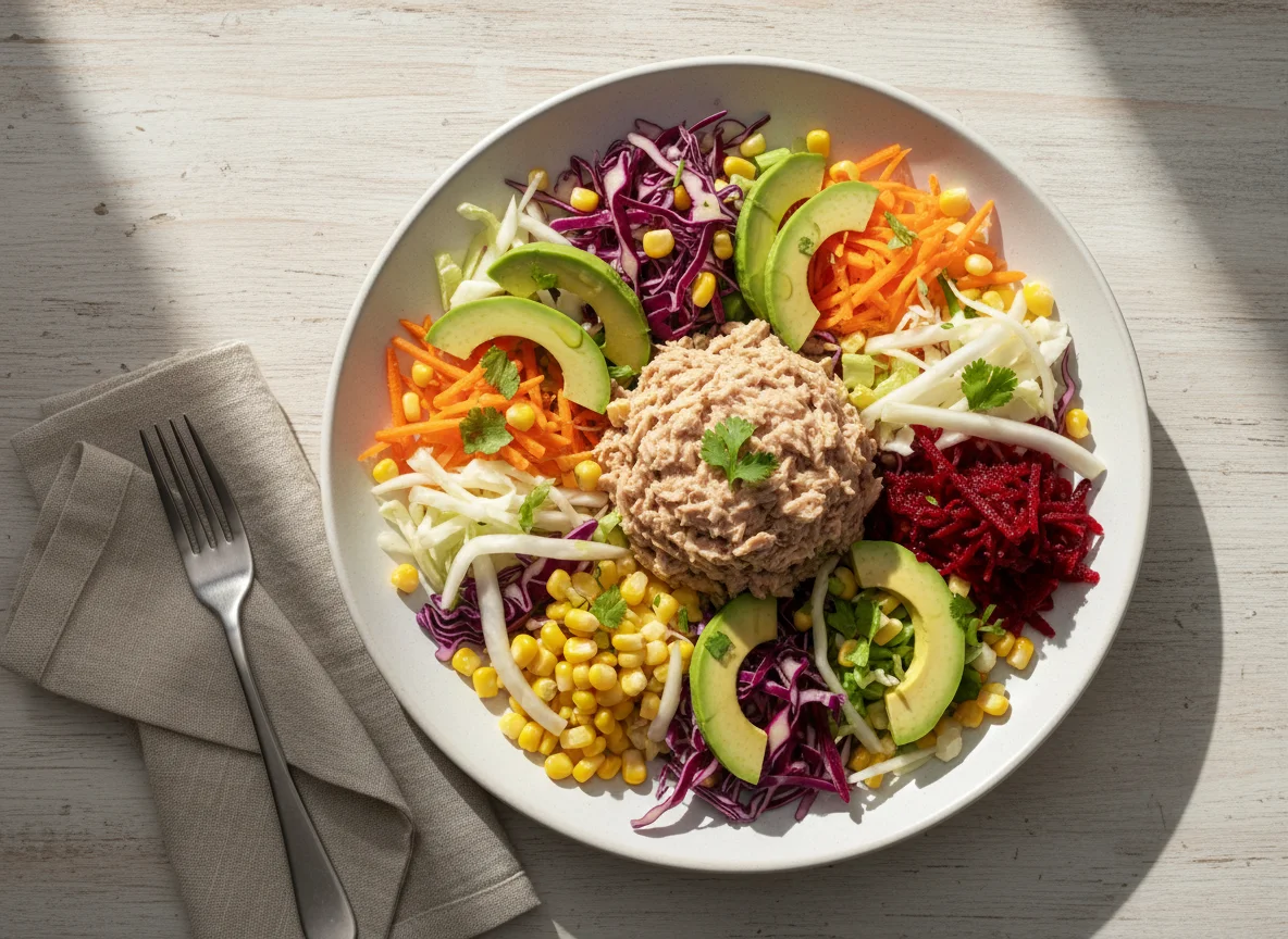 Ensalada de atún con vegetales photo