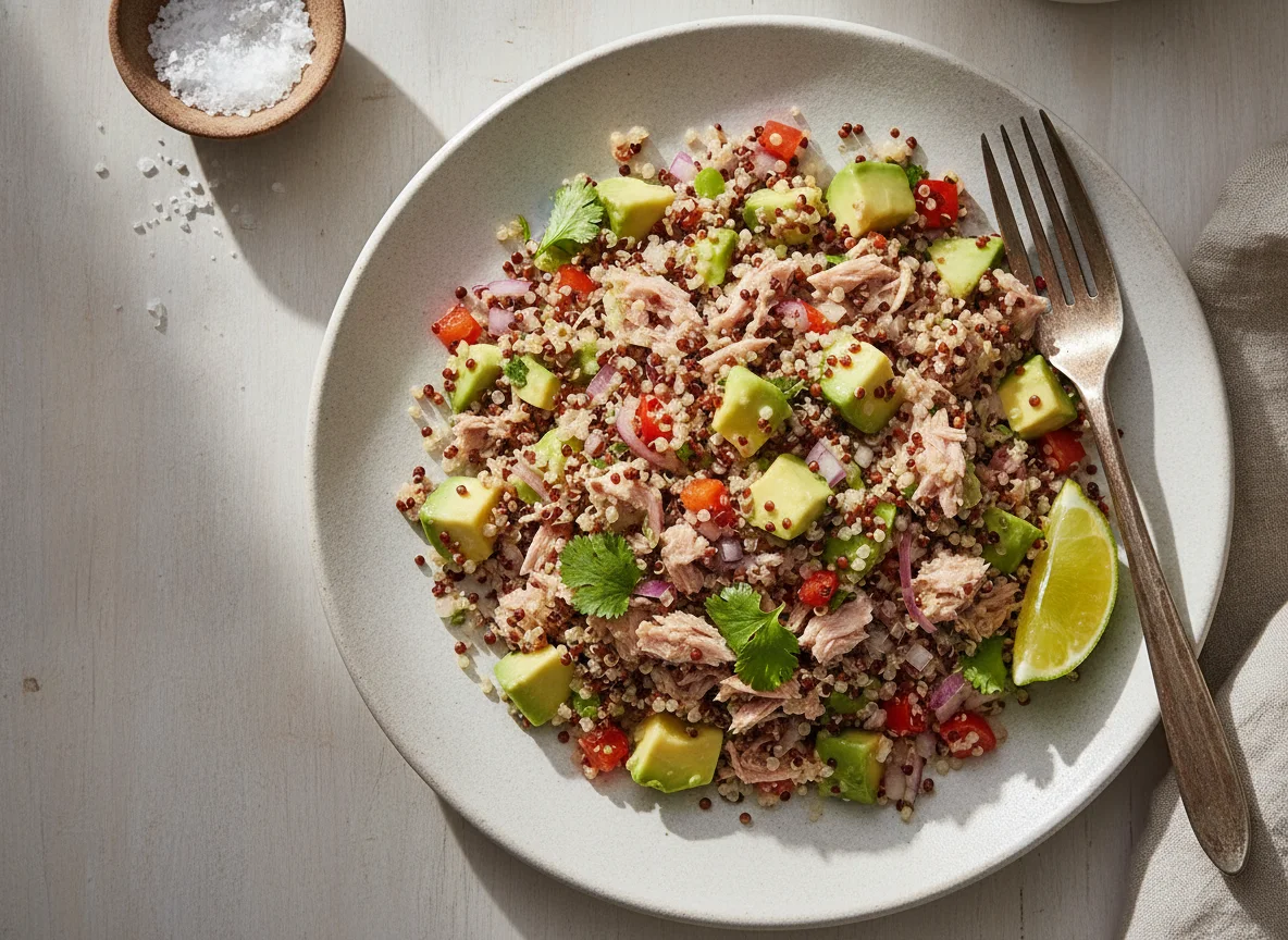 Ensalada de atún, palta y quínoa photo