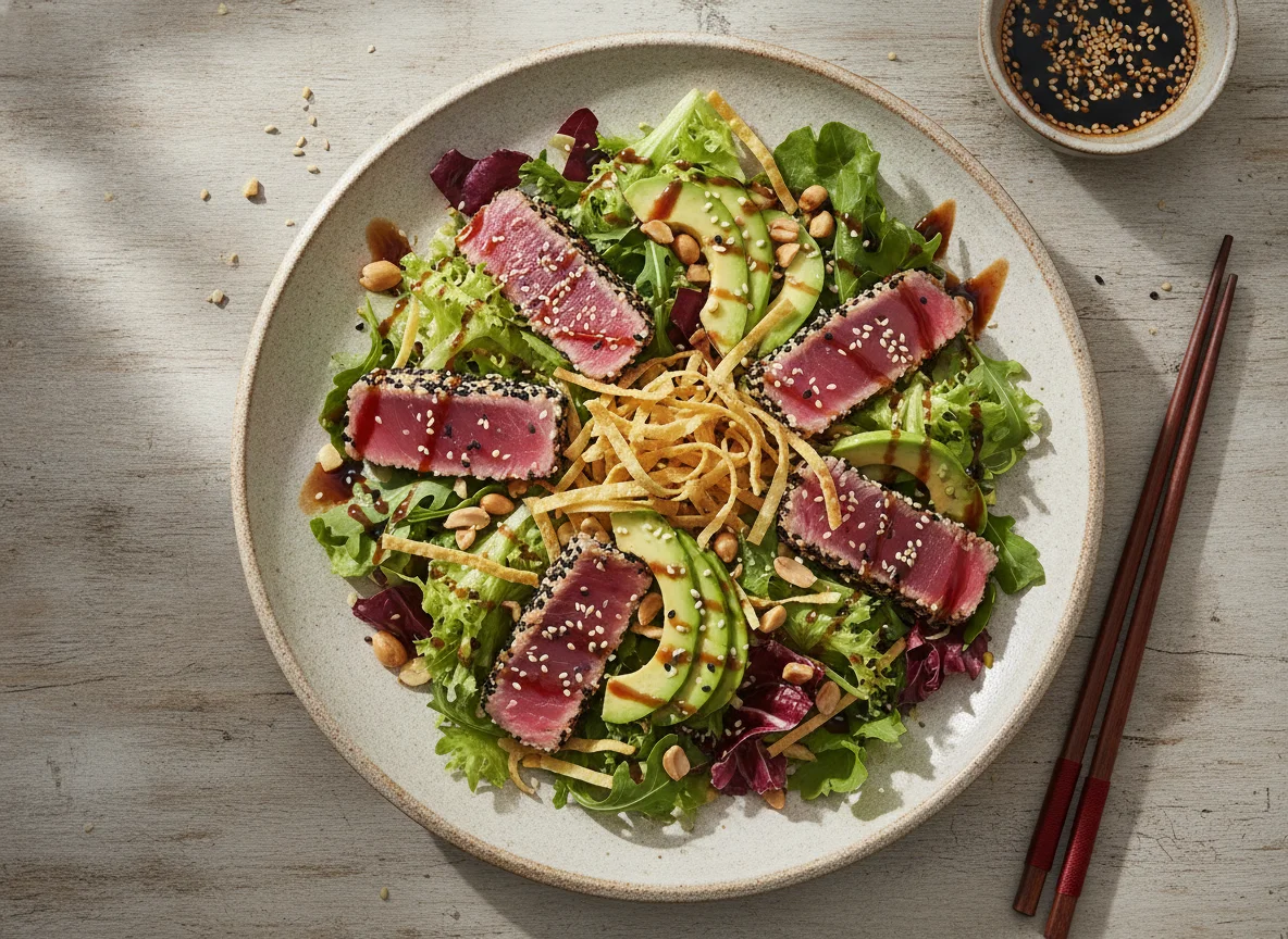 Ensalada de Atún Sellado con Sésamo photo