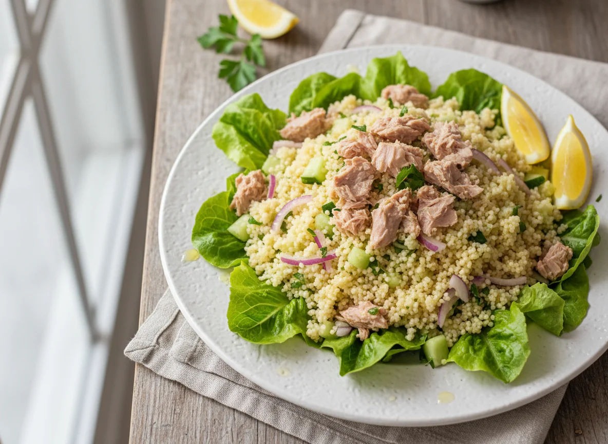 Ensalada de atún y cuscús photo