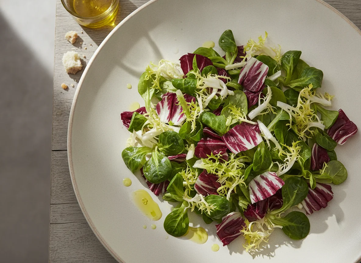 Ensalada de brotes tiernos photo