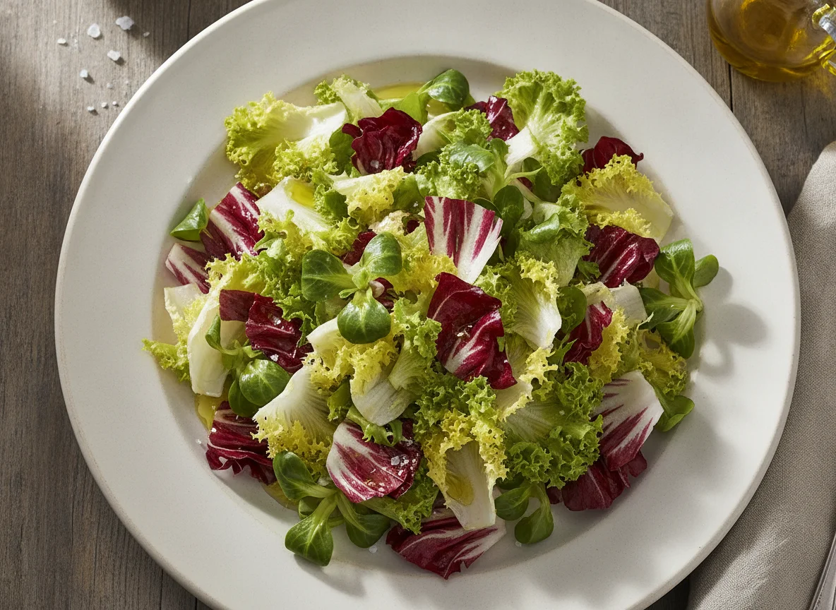 Ensalada de brotes tiernos y escarola photo