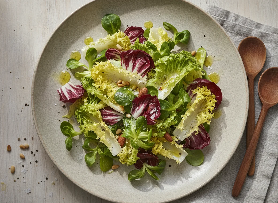 Ensalada de brotes verdes photo