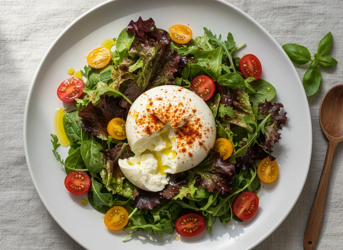 Ensalada de burrata photo