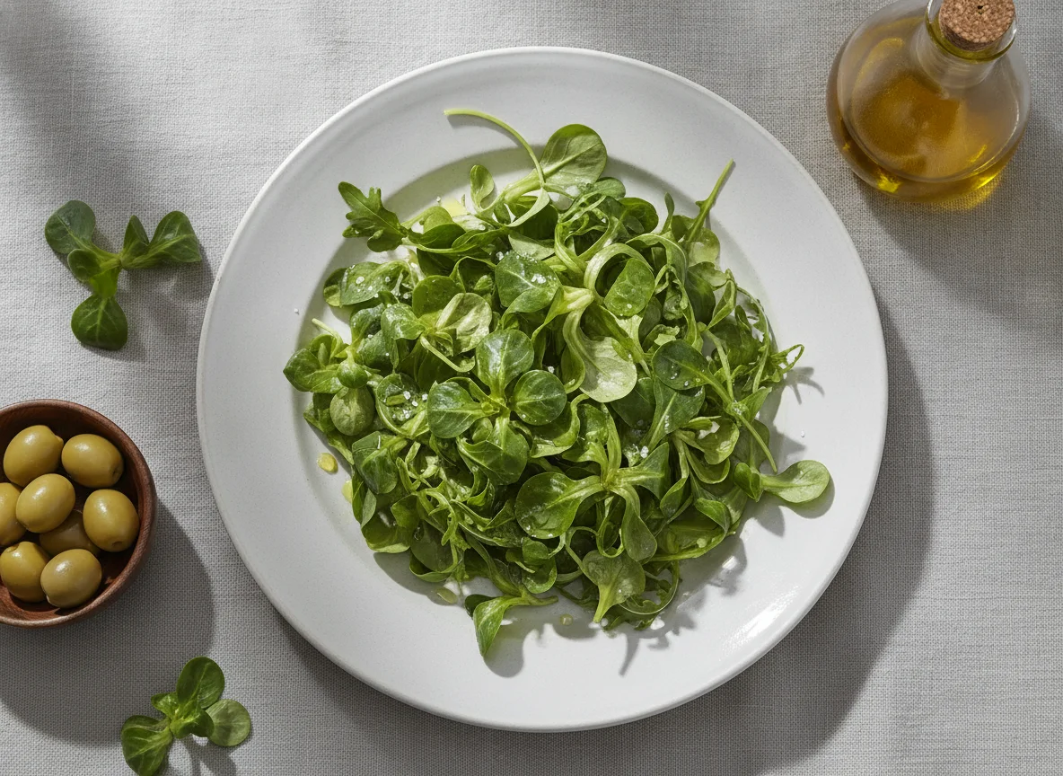 Ensalada de canónigos y rúcula photo