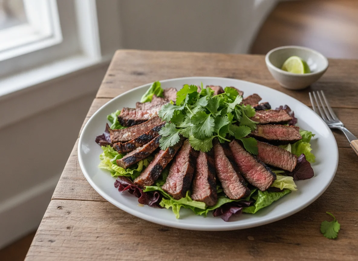 Ensalada de carne asada photo