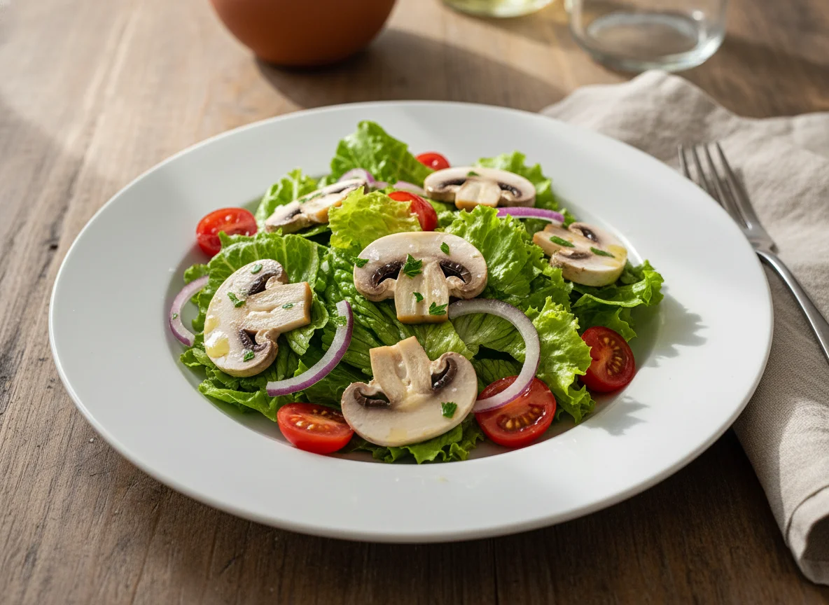 Ensalada de champiñones photo