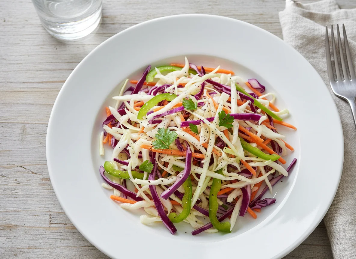 Ensalada de col y zanahoria photo