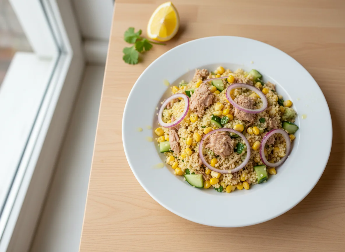 Ensalada de cuscús con atún photo