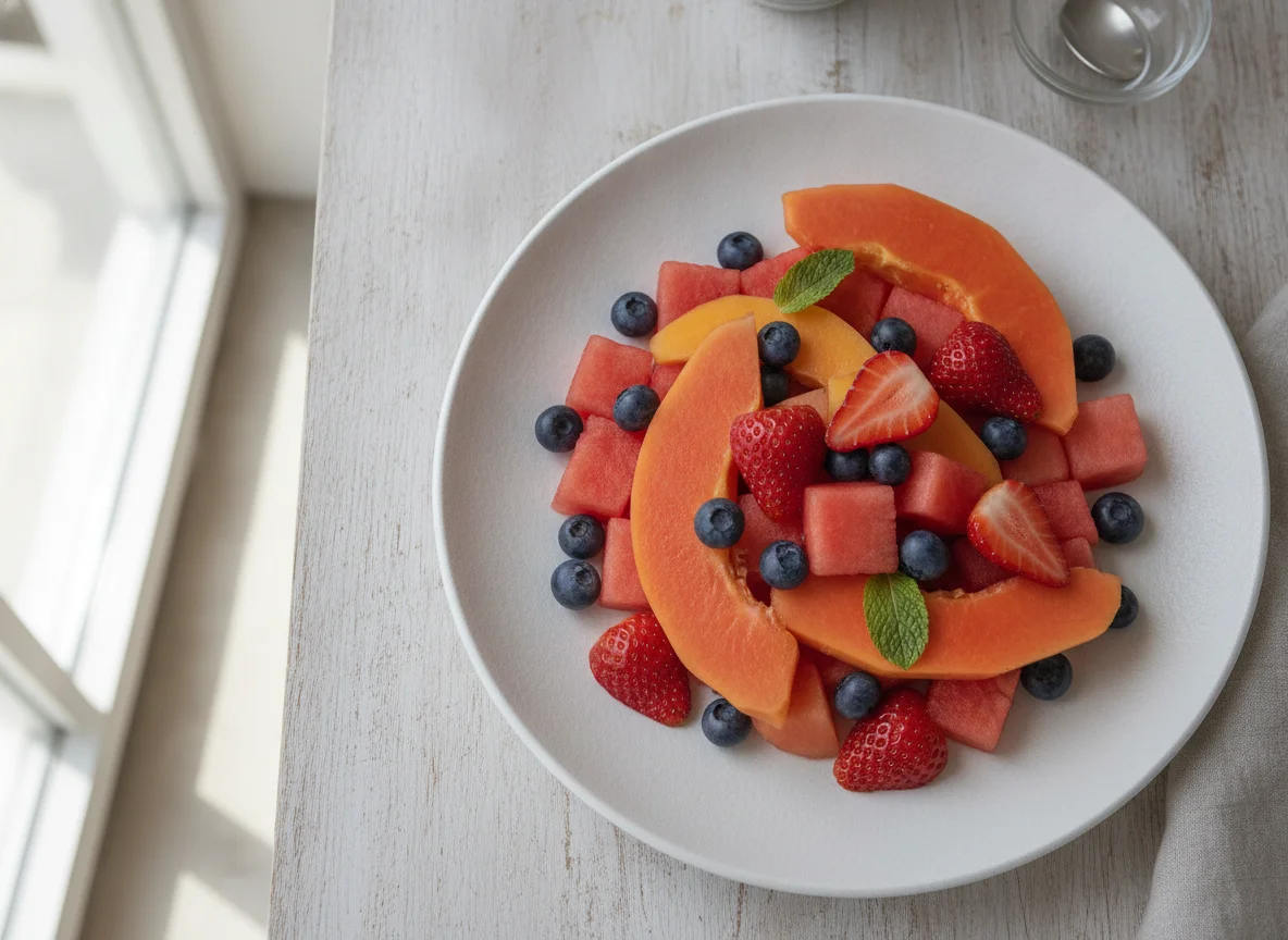 Ensalada de frutas variadas photo
