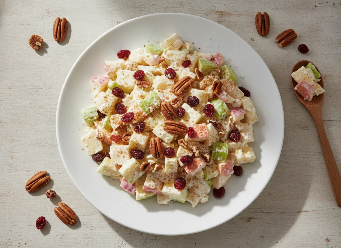 Ensalada de manzana navideña photo