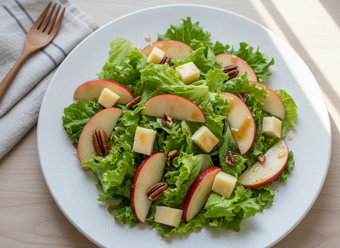 Ensalada de manzana y nueces photo