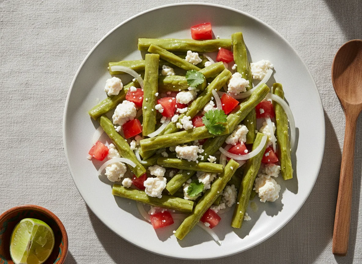 Ensalada de nopales con queso photo