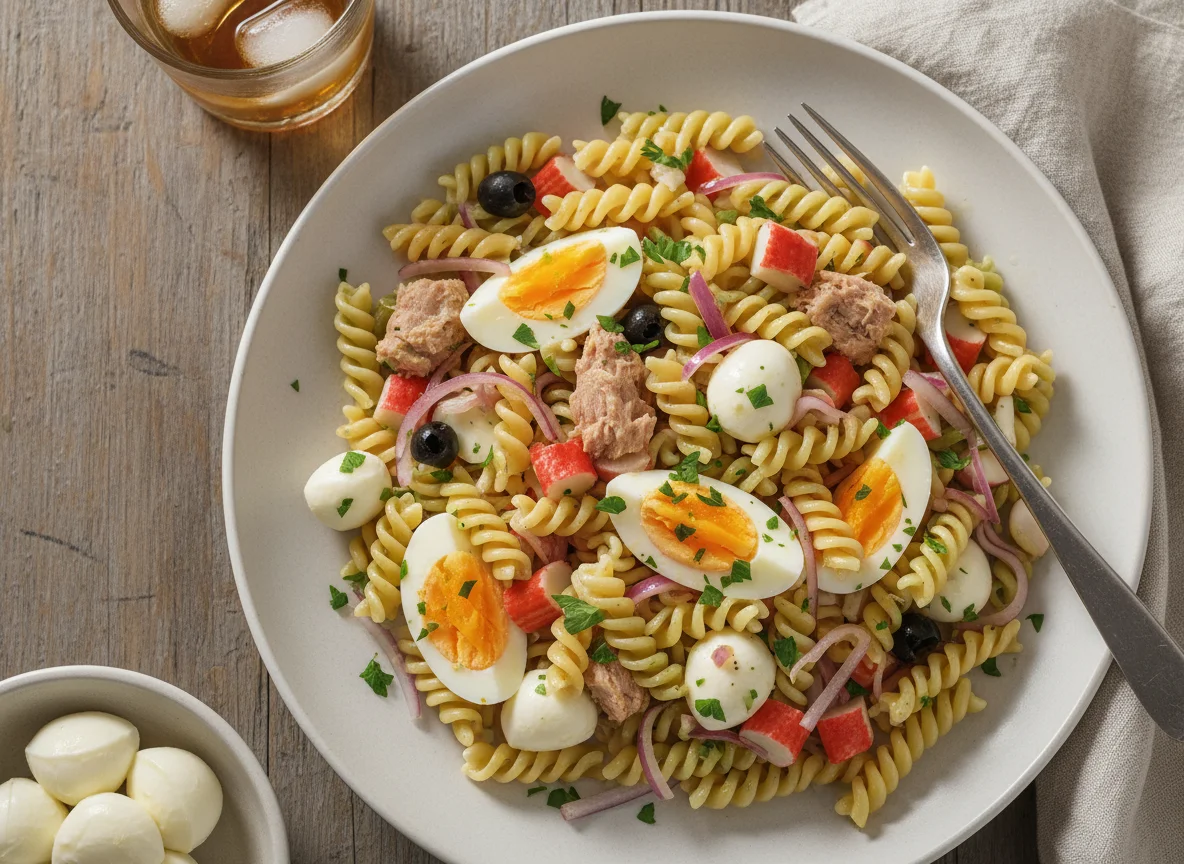 Ensalada de pasta variada photo