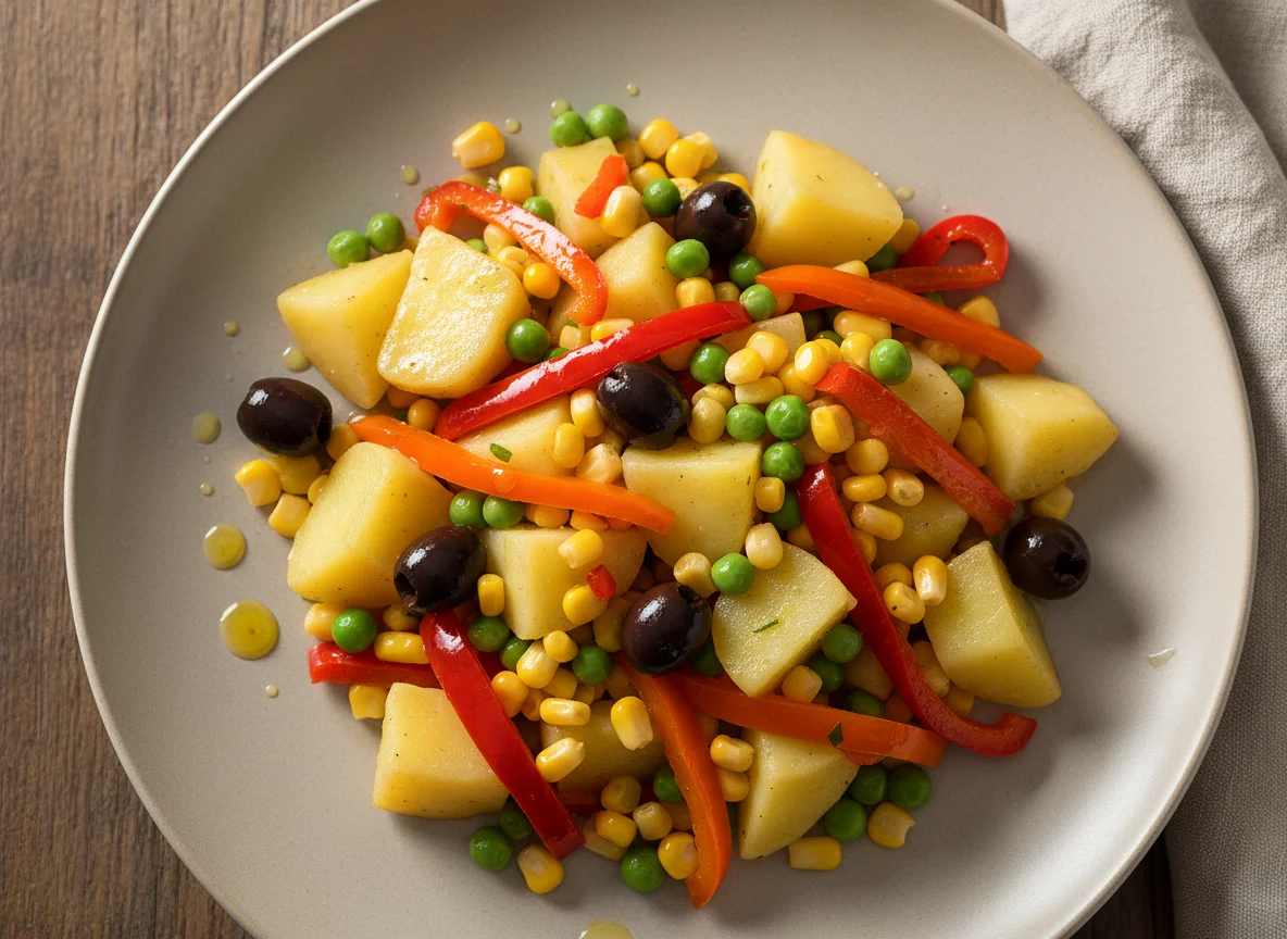 Ensalada de patata y vegetales photo