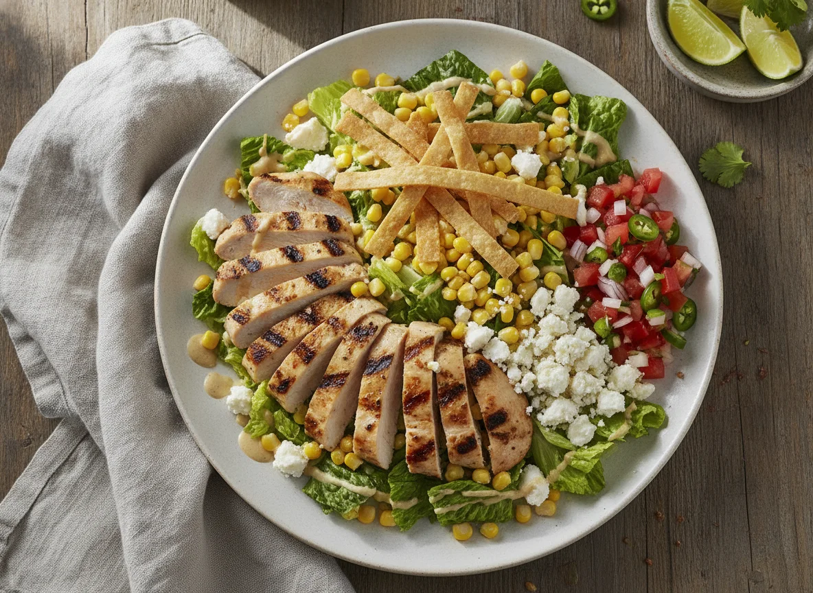 Ensalada de pollo estilo mexicano photo
