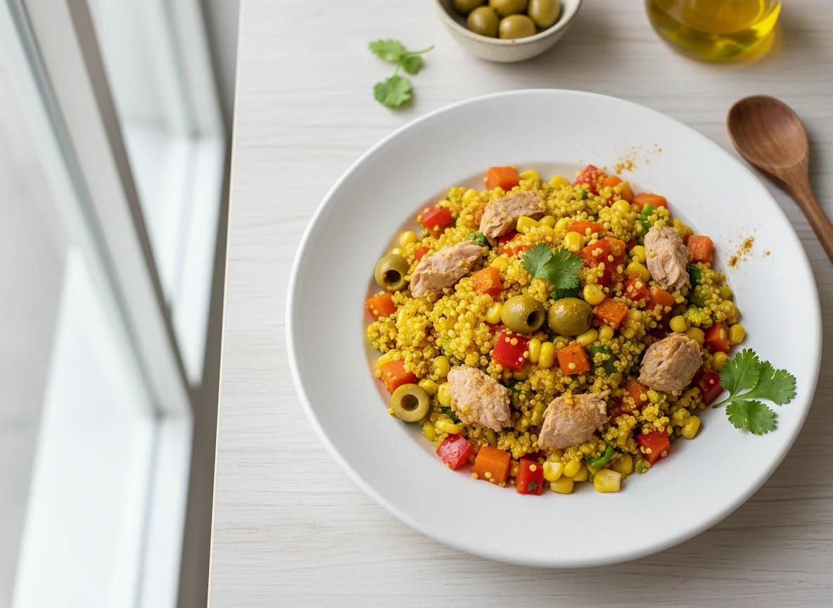 Ensalada de Quinoa con Atún y Cúrcuma photo