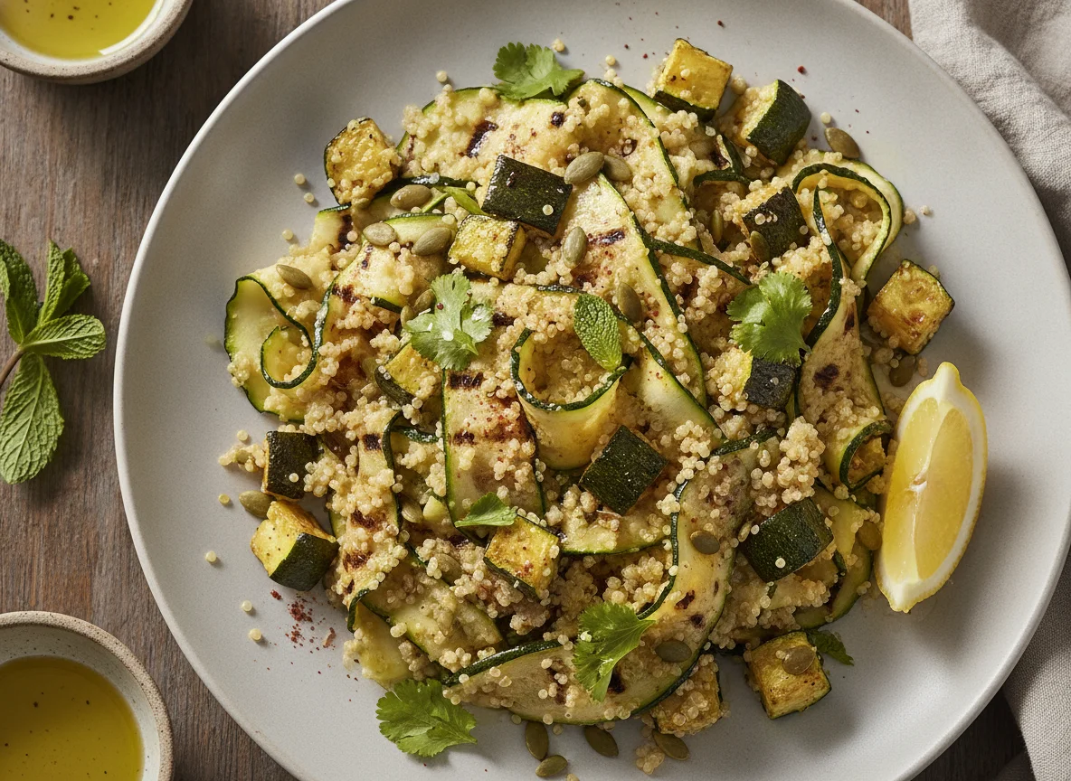 Ensalada de quinoa con calabacín photo