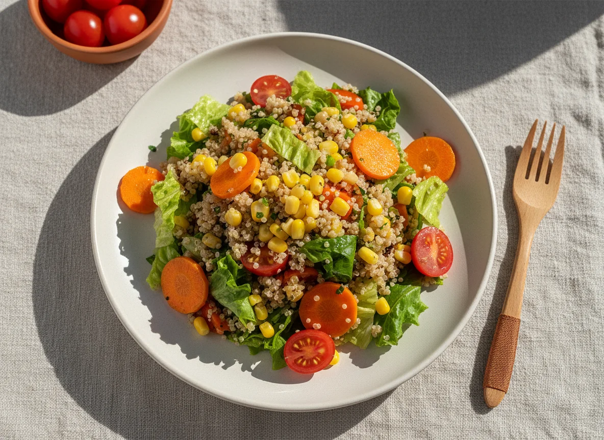 Ensalada de quinoa con verduras photo