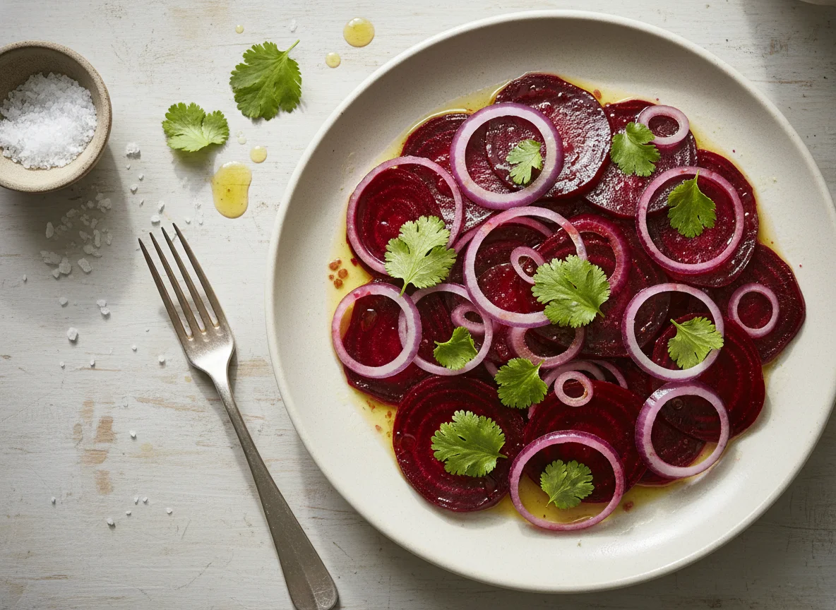 Ensalada de Remolacha con Cebolla Morada y Cilantro photo