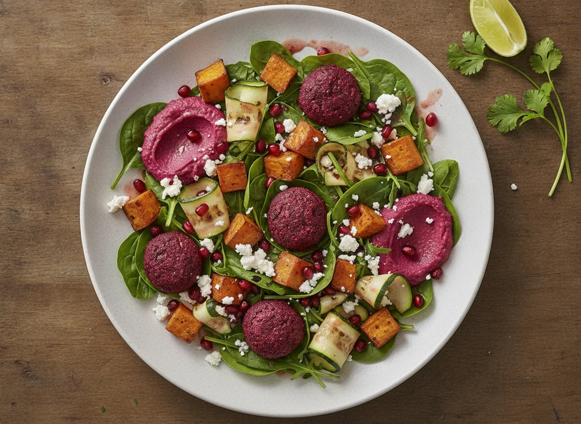 Ensalada de remolacha y falafel de Tesco photo
