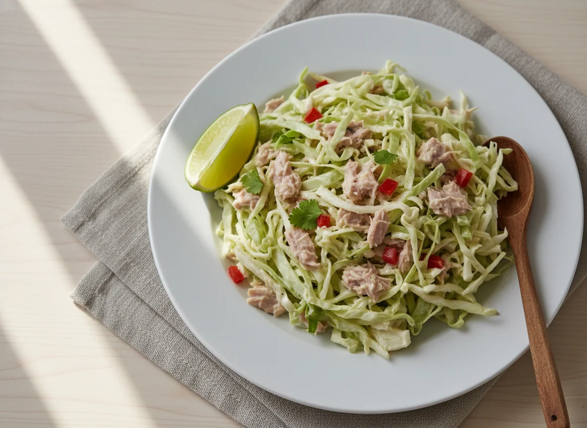 Ensalada de repollo y atún photo
