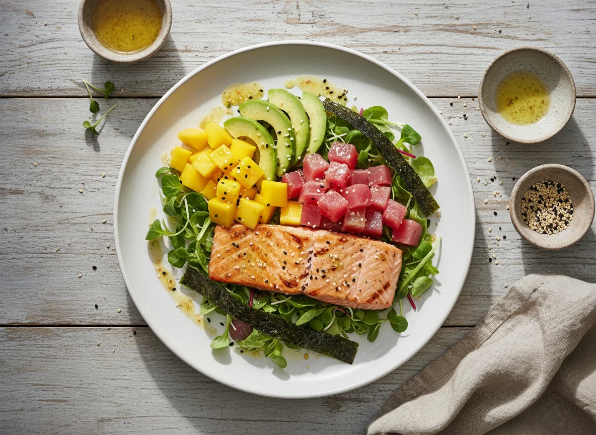 Ensalada de Salmón con Mango y Atún photo