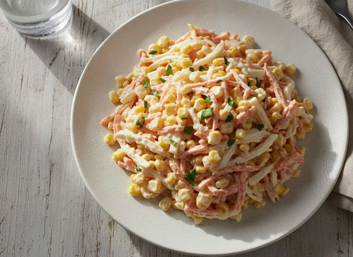 Ensalada de surimi con mayonesa photo