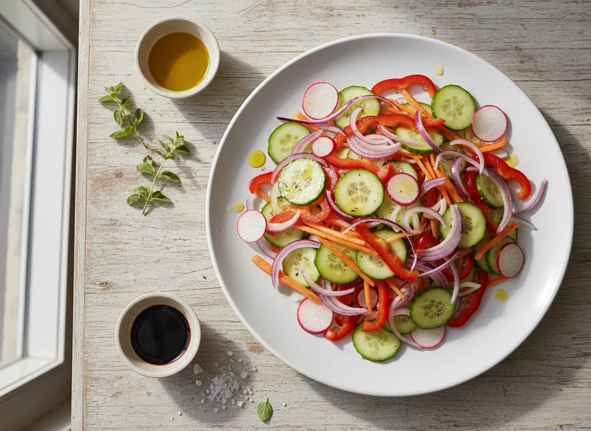 Ensalada de vegetales frescos photo