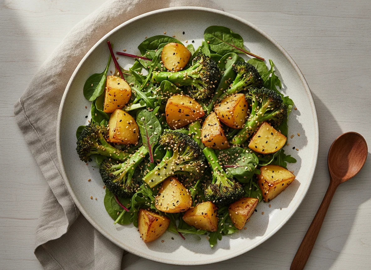 Ensalada de verduras asadas con sésamo photo