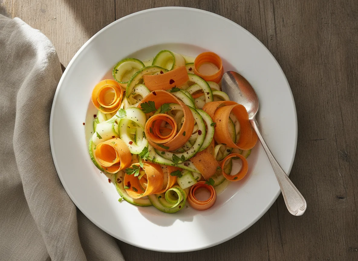 Ensalada de zanahoria y calabacín photo