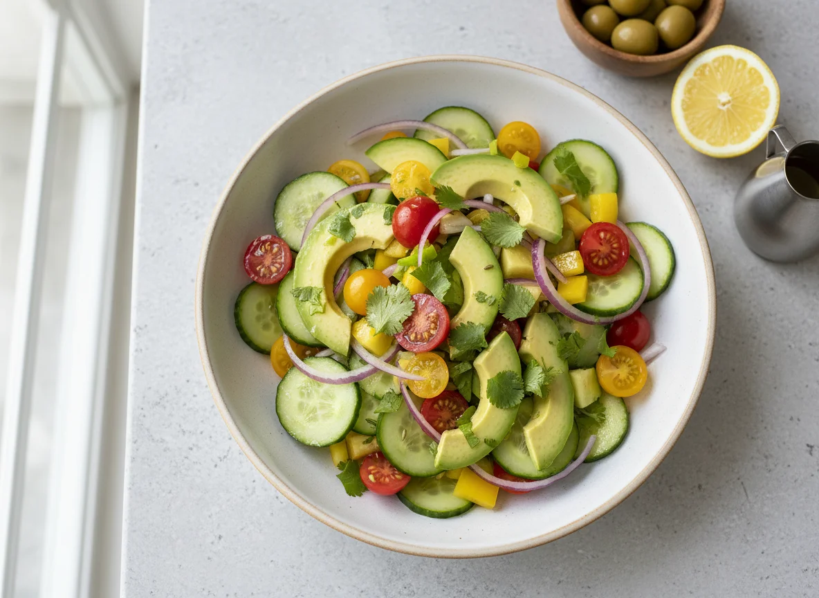 Ensalada fresca con aguacate photo