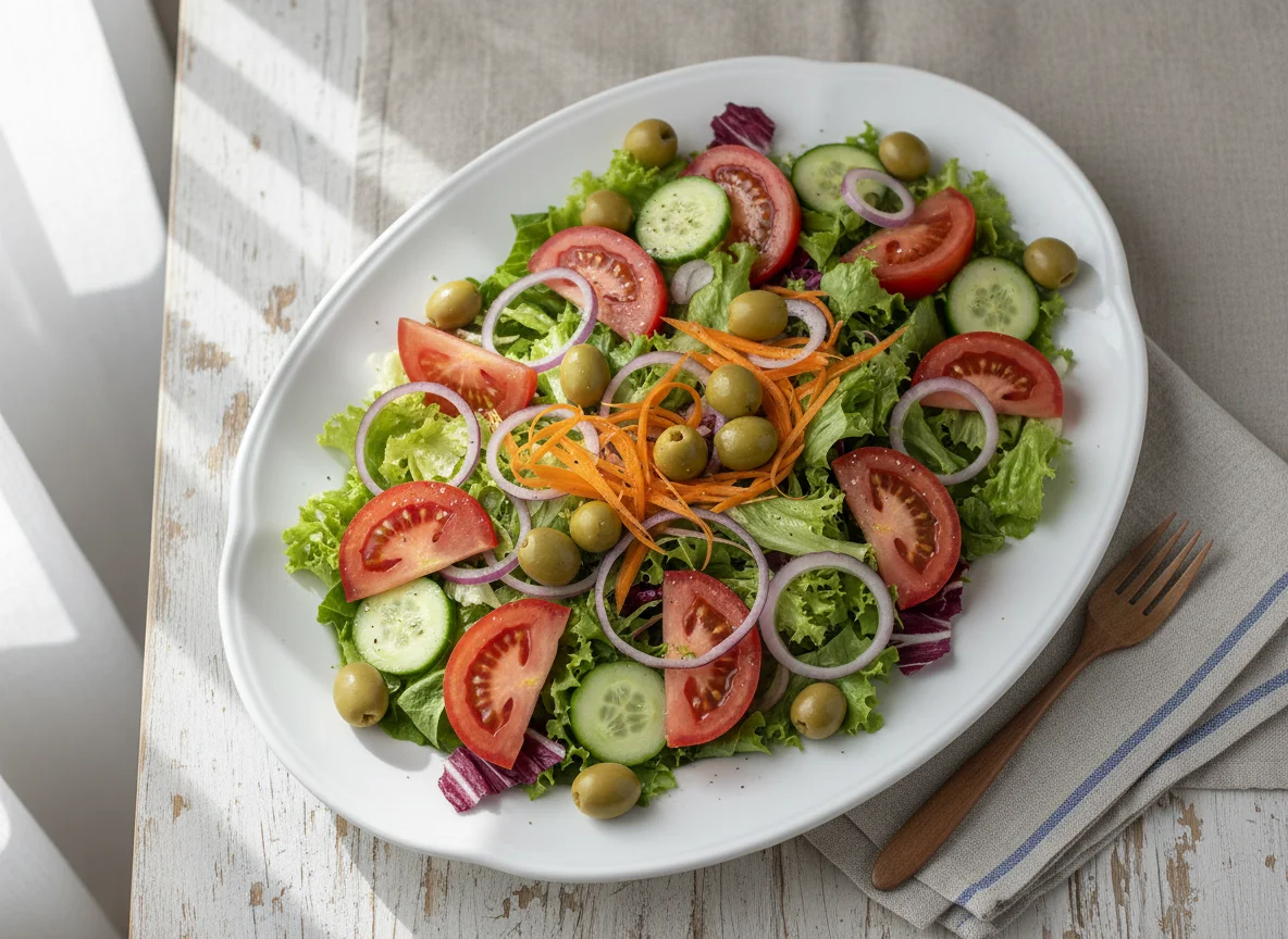 Ensalada mixta con aceitunas photo