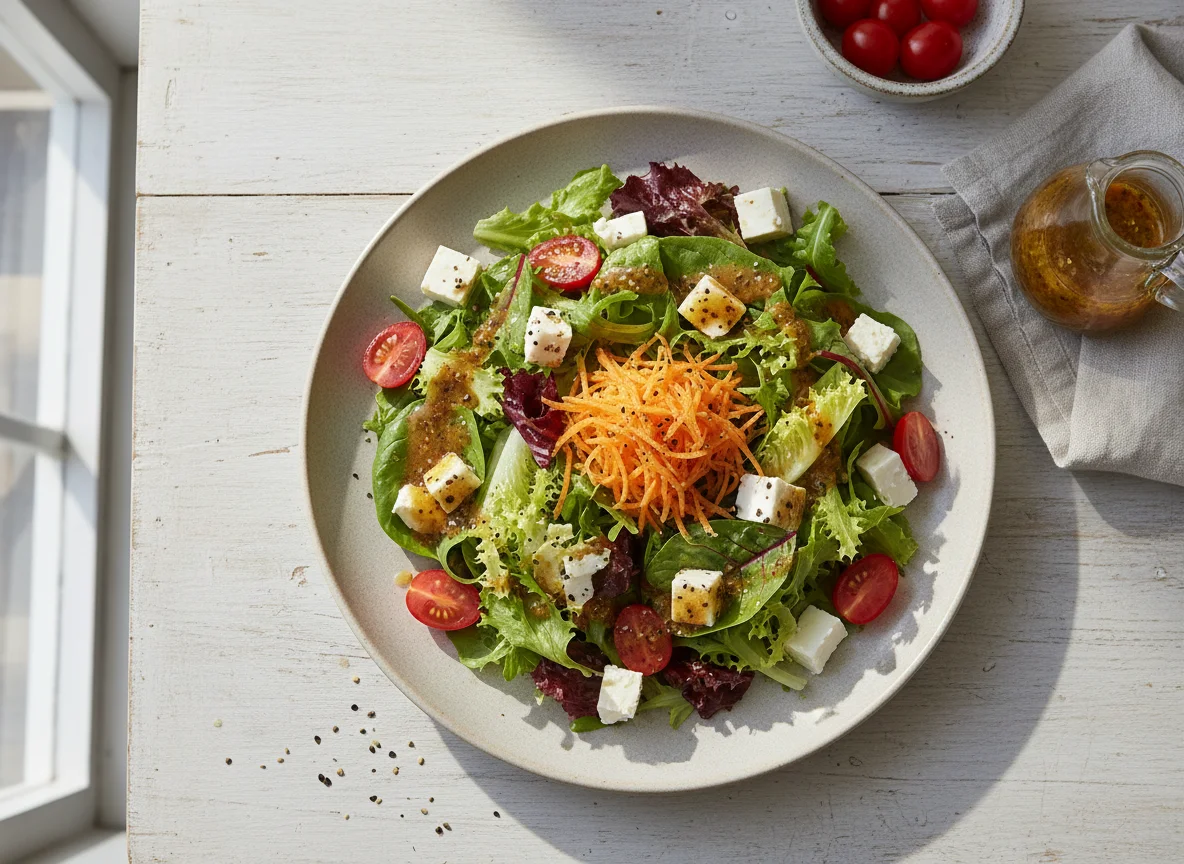 Ensalada mixta con aderezo photo