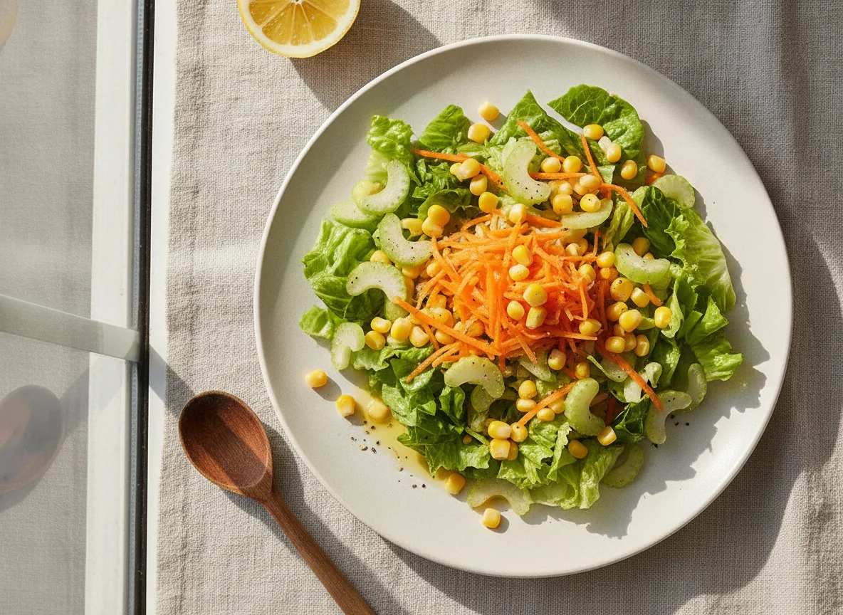 Ensalada mixta con apio y choclo photo