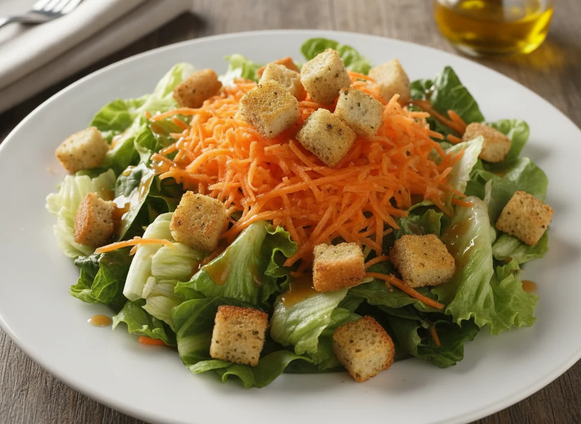 Ensalada mixta con crutones photo